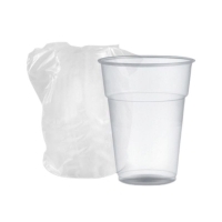 BICCHIERE IMBUSTATO IN PET  250CC. PZ.1                             