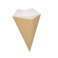 CONO PORTAFRITTI PICCOLO CM.17,5 PZ.50 AVANA                        