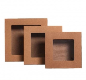 FOODBOX CON COPERCHIO IN CARTONCINO CM.13X13X5 H. AVANA PZ.25       