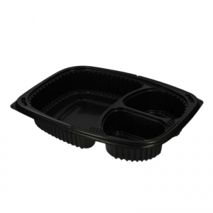 CONTENITORE PP NERO PZ.50 3 SCOMPARTI 24X21X37                      