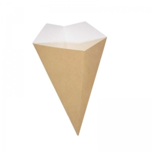 CONO PORTAFRITTI PICCOLO CM.17,5 PZ.50 AVANA                        