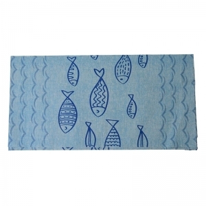 TOVAGLIA 100X100 ACCOPPIATA PZ. 50 STAMPA PARANZA BLU               