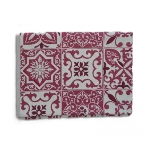 TOVAGLIA CARTA A SECCO 100X100 MAIOLICHE BORDEAUX                   
