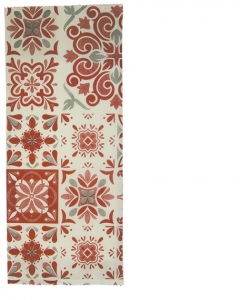 BUSTE PORTAPOSATE BIANCA DEC. MAIOLICA BORDEAUX 50 PZ. + TOV. 2 VELI