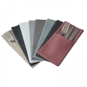 TOVAGLIOLI PORTAPOSATE 40X32 TASCA PZ.50 JERSEY NERO AIRLAID        