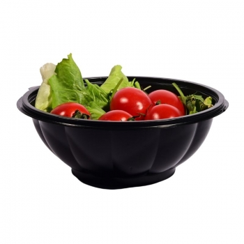 INSALATIERA PP NERA 1000 CC. PZ.50  (SENZA COP.)                    