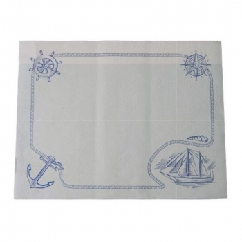 TOVAGLIETTE 30X40 STAMPA DECORO MARE PZ.500                         